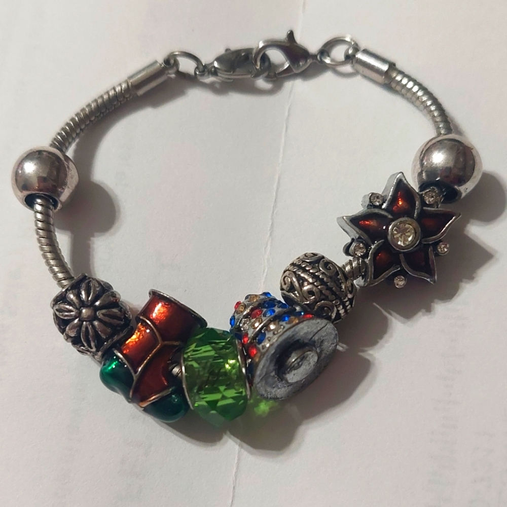 Pandora style Christmas bracelet